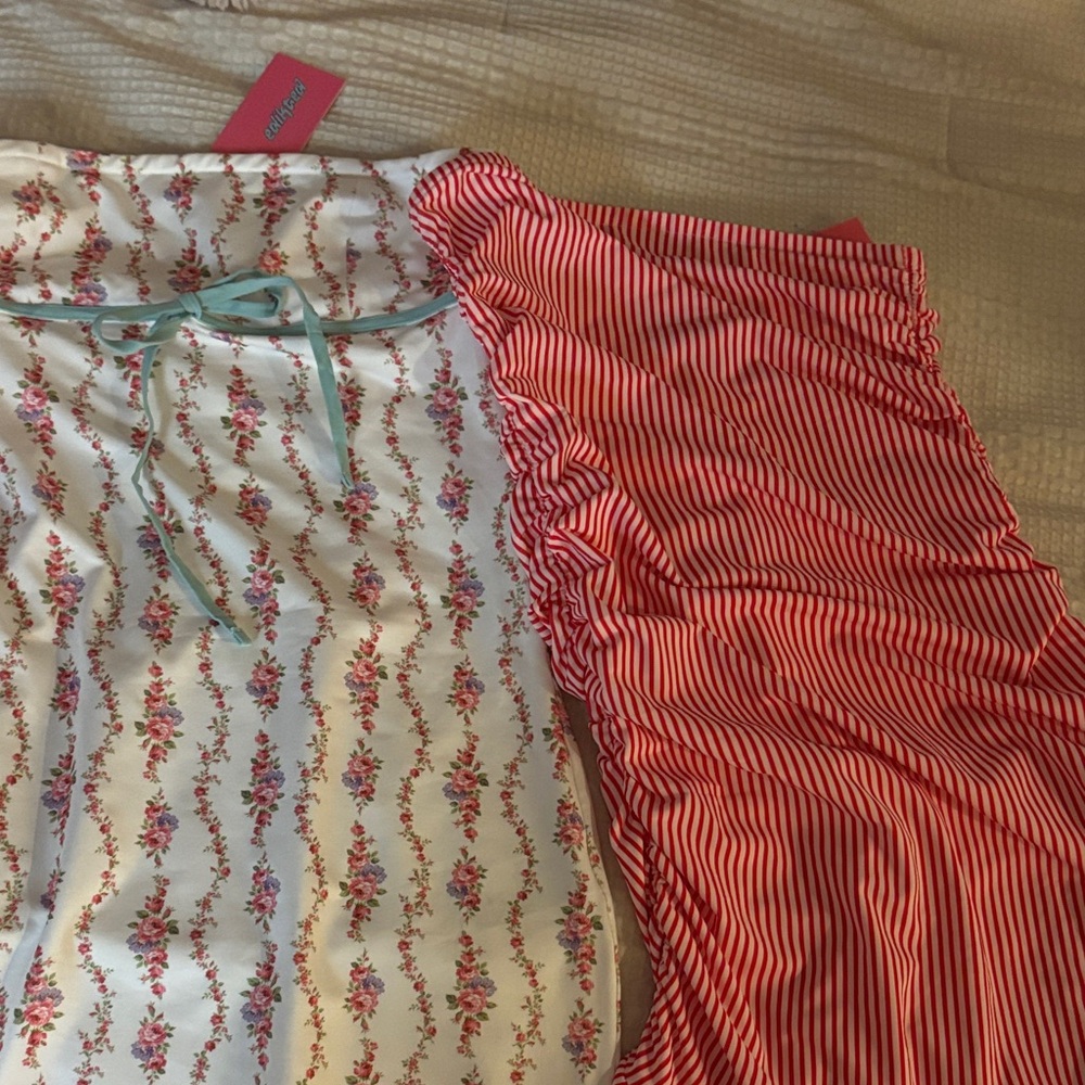 Edikted Floral and Striped Sleepwear Set